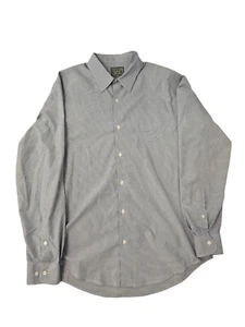 Camisa grande Perry Ellis 360 para hombre azul negra manga larga con botones - Imagen 1 de 4