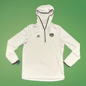 Ohio Bobcats Adidas Team Issue Hooded Long Sleeve Tee - White - Men's Large *NEW - Picture 1 of 8
