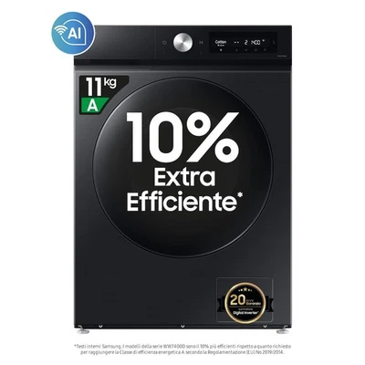 SAMSUNG WD11DB7B85GBU3 LAVASCIUGA 1400GIRI 11/6KG ECODOSE WIFI NERO CL.D - Immagine 1 di 3