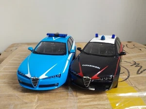 Modelo de coche Welly 1:24 Alfa Romeo 159 modelo de coche de policía suelto 1 pieza negro sin caja - Imagen 1 de 6