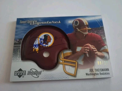2007 Sweet Spot Signatures Joe Theismann Autograph #8/15 Helmet Washington SP - Image 1 of 2