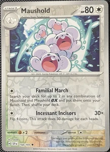 Maushold 158/191 Sv08: Surging Sparks Reverse Holo - Carta Pokémon - Imagen 1 de 2