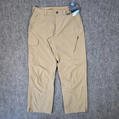 NWT Eastern Mountain Sports Mens 32 S Short Pants Trailhead Zip Off Tan Beige - Image 1 of 4