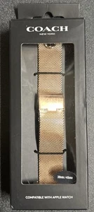 New in Box Coach Stainless Steel Mesh Bracelet Apple Watch Band 38MM 40MM - Picture 1 of 3