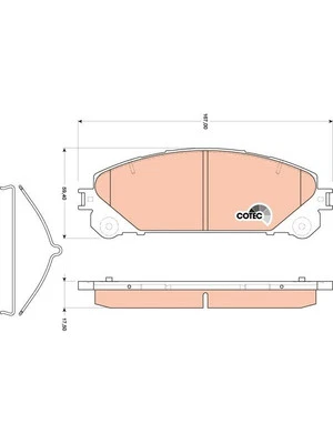 TRW DTEC Brake Pads fits Toyota Tarago 3.5 GSR50 (GDB3484DT) - image 1 of 4
