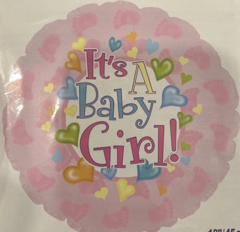 Globo redondo de lámina rosa de 18" It’s a Baby Girl Foto 1 de 1