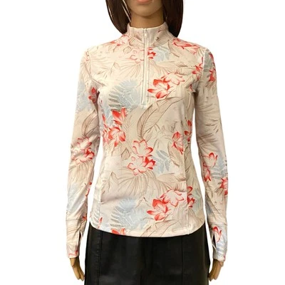 Tommy Bahama Everyday Active Women's 1/2 Zip Jacket Floral Pockets Size M NWT - Image 1 of 4