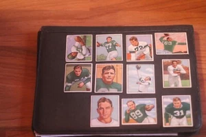 11 Diff 1950 Bowman Football, Baltimore Colts meist sehr guter Erhaltungszustand/sehr guter Erhaltungszustand + inkl. YA Tittle - Bild 1 von 2