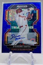2022 Prizm Draft Picks D’Andre Smith Blue Donut Circles Prizm Auto 07/25 #PDP149