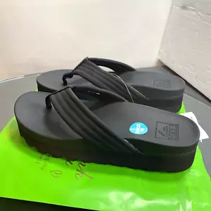 WOMEN'S REEF BLACK KAIA RISE FLIP FLOP BEACH/POOL SANDAL LUG SOLE SIZE 7 -NWT- - Picture 1 of 24
