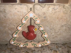 1988 PUNZE WEIHNACHTEN KARDINAL WIRBEL ÜBER ORNAMENT #0046 - Bild 1 von 6