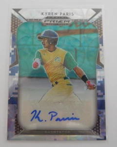 2019 Panini Prizm Draft Picks Kyren Paris Camo Auto Autograph 15/25 RC - Picture 1 of 4