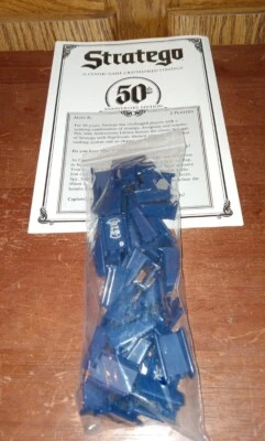 Stratego 50th Anniversary Ed. Classic Board Game *Blue Replacement Pieces ONLY* - Image 1 of 2