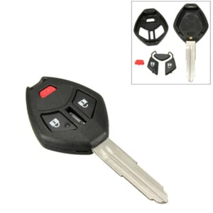 3Button Remote Key Fob Case Shell w/ Blade Replacement Fits Mitsubishi Outlander - Picture 1 of 12
