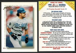 1994 OPC Pre-Production Promo 5x7 "Jumbo" From Promo Sheet, Dodgers' Mike Piazza - Bild 1 von 1