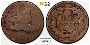 1857 Flying Eagle Cent FS-403 S-7 $20 Die Clash