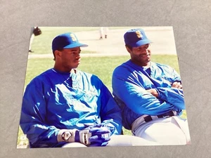 Griffey Jr. & Sr. 1990 8x10 Color Glossy MLB Posed Photo-NEW - Picture 1 of 1