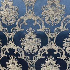 Katherine Ocean Faux Silk Worldwide Fabric - Picture 1 of 2