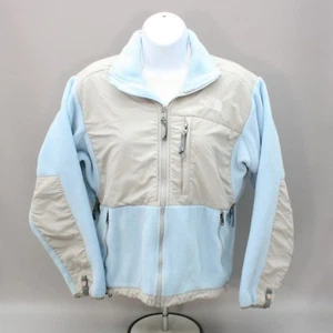 The North Face Ladies XS Fleece Coat Light Blue Gray Full Zip Vented Jacket - Picture 1 of 11
