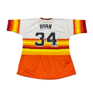 Nolan Ryan Signed Houston Astros Custom Jersey JSA COA + RYAN HOLO - Picture 1 of 3