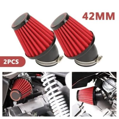 Filtro de aire en ángulo 45 cónico de admisión de aire frío 42 mm para motocicleta scooter Foto 1 de 4