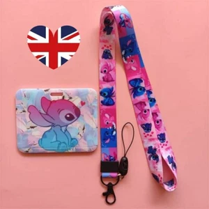 Lilo & Stitch Lanyard ID Holder Tag Neck Strap Work Badge Student Card Pass And - Picture 1 of 7