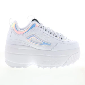 Fila Disruptor II Wedge IRI Womens White Lifestyle Sneakers Shoes