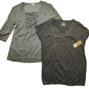 Sonoma Women's Small Shirt Army Sage Green Ties Sonoma - Picture 1 of 15