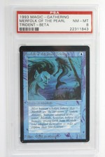 1993 Magic the Gathering MTG Beta Merfolk of the Pearl Trident PSA 8 NM-MT