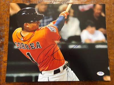 Carlos Correa Signed 11x14 Photo Psa Dna Coa Autographed Astros - Image 1 of 4