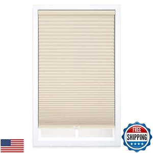 DEZ FURNISHINGS Cordless 1.5" Blackout Cellular Shade, 29.5"W x 72"H, Tan - Picture 1 of 5