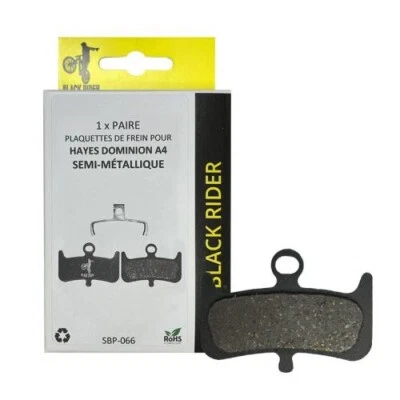 jeu plaquette frein BLACK RIDER  HAYES DOMINION A4 SEMI-METAL  SBP-066 - Photo 1/3