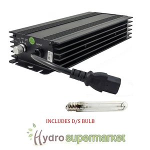 LUMII BLACK 600W DIGITAL DIMMABLE BALLAST & BULB GROW LIGHT HYDROPONICS - 3 - Picture 1 of 1