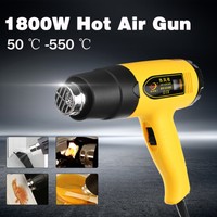 Hot Air Heat Gun 1800W 220V LCD Digital Industrial Temperature Adjustable Nozzle