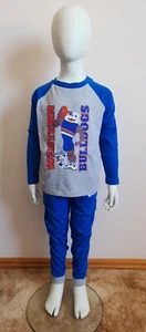 Western Bulldogs AFL AFBUL0535 Boys Raglan Long Sleeve Pyjama Set Size 6 New - Picture 1 of 7