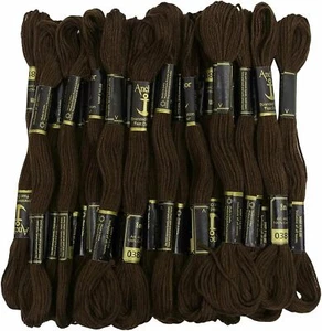 Anchor Threads Cross Stitch Stranded Cotton Thread Hand Embroidery Floss Brown - Picture 1 of 5