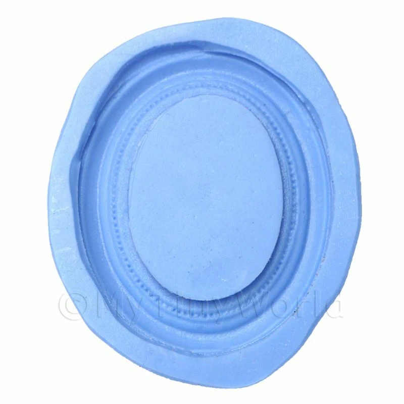 Dolls House Miniature Reusable Oval Frame Silicone Mould - Image 1 of 1