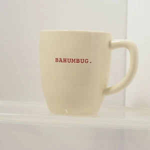 Christmas RAE DUNN BAHUMBUG Mug White Red Holiday Cup New Magenta Neutral Coffee - Picture 1 of 10