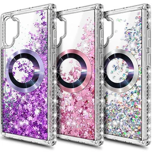 For Samsung Galaxy Note 10 / Note 10+ Plus Liquid Glitter MagSafe Case Landyard - Picture 1 of 20