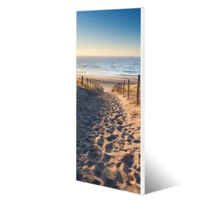 banjado Magnettafel 30x75cm Memoboard Metall Pinnwand Motiv Nordseestrand Dünen - Bild 1 von 4