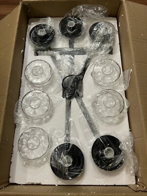 Lámpara de araña Capital Lighting 428851-451 Colton 5 luces negra 28" W accesorio moderno Foto 1 de 4