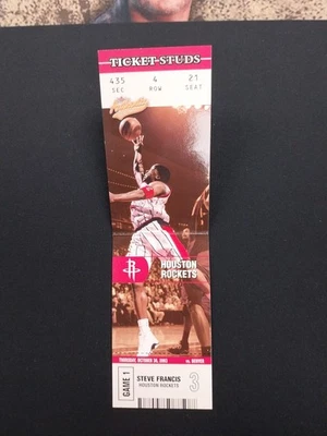 Steve Francis 2003-04 Fleer Authentix Ticket Studs Rookie RC M - Image 1 of 2