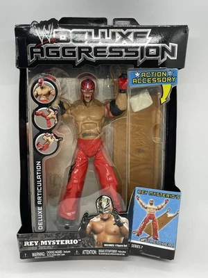 Figura de acción WWE Rey Mysterio Deluxe Aggression Series 7 Jakks Pacific 2007 nueva en caja Foto 1 de 4