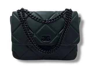 🖤 Gilda Paris Black Quilted Diamond Patterned Handbag w/ Tonal Hardware • NWT - Picture 1 of 15