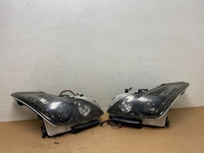 2008 to 2010 Infiniti G37 Coupe Left+Right Set LED Black Headlights OEM P1254 DG - Image 1 of 4
