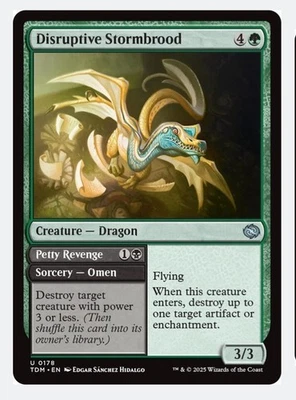 Disruptive Stormbrood | TDM Tarkir Dragonstorm | Golgari Dragon Omen | NEW NM - Image 1 of 3