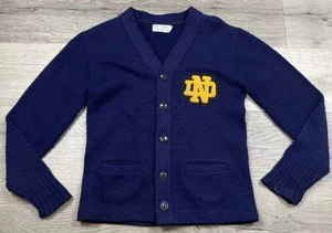 Vintage 60’s 70’s Notre Dame Fighting Irish Letterman Sweater Alumni Size 16 - Bild 1 von 13