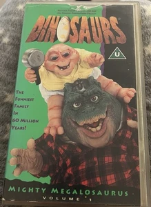 DINOSAURS MIGHTY MEGALOSAURUS VIDEO VHS RARE CHILDRENS CULT SERIES TV SHOW - Picture 1 of 2