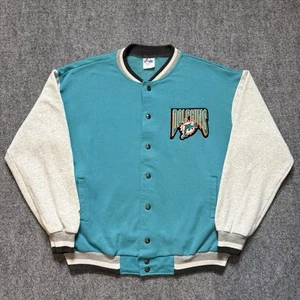 Majestic NFL Miami Dolphins Football Jacket Sweater Mens Large - Picture 1 of 5