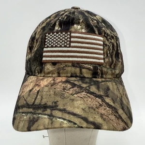 Hat Mossy Oak American Flag Men’s Adjustable Baseball Cap Support The Troops NWT - Picture 1 of 14